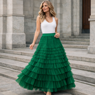 Women Layered Tulle Maxi Skirt - Image 5