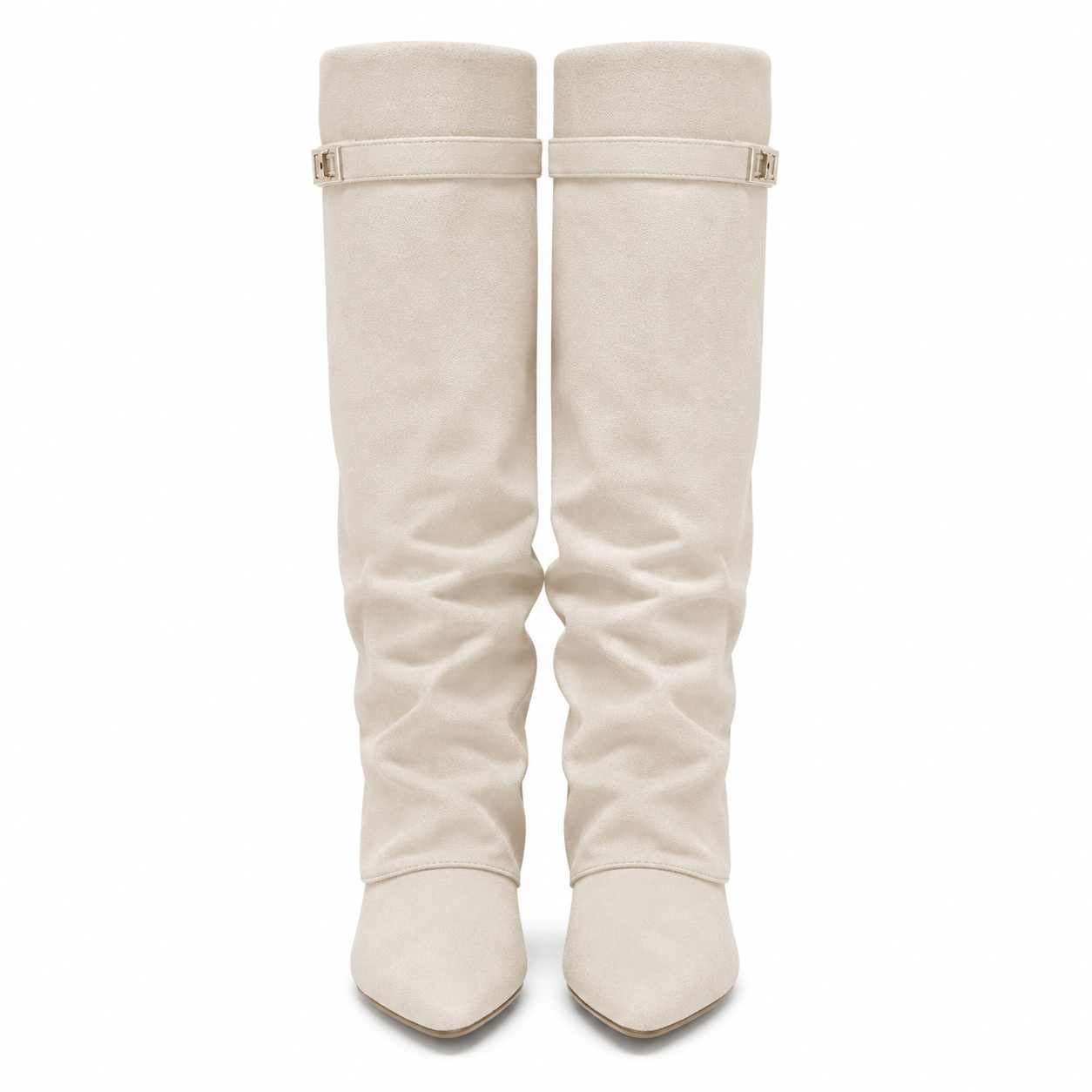 Women's Block Heel Knee High Boots Suede - Image 6