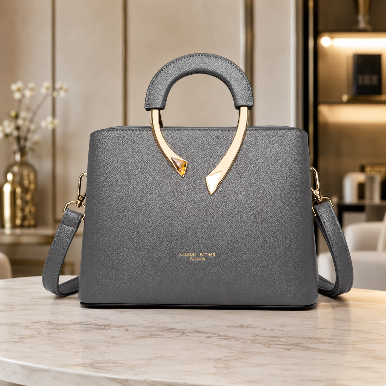 Women Leather Handbag Elegant Tote Shoulder Bag