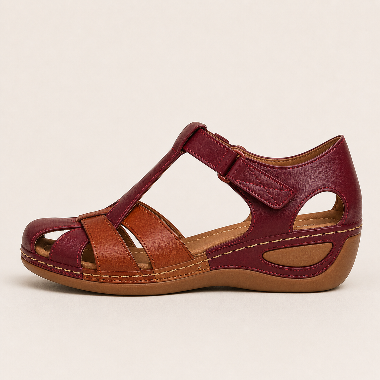 Women Orthopedic Leather Sandals Arch Support Adjustable - Image 7