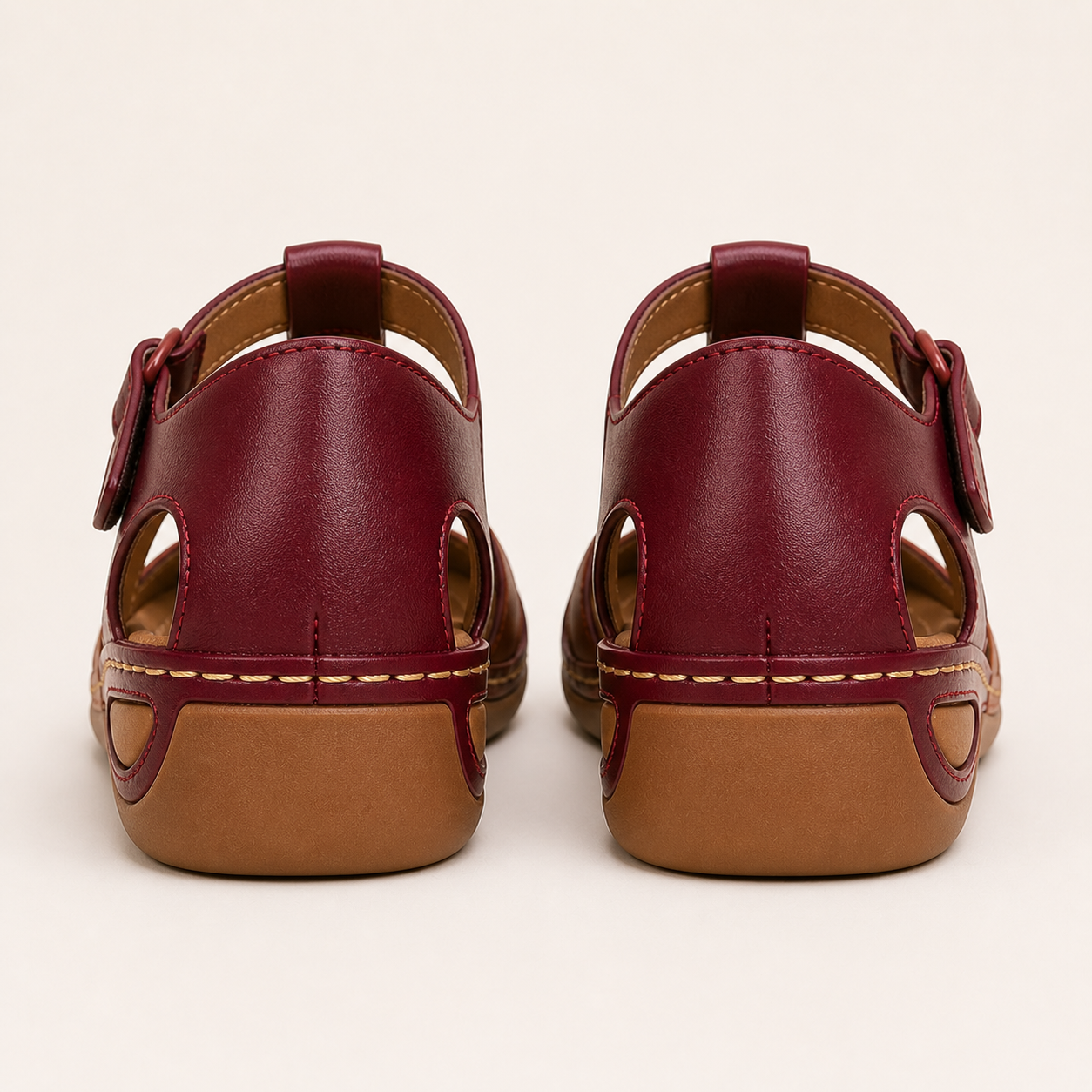Women Orthopedic Leather Sandals Arch Support Adjustable - Image 8