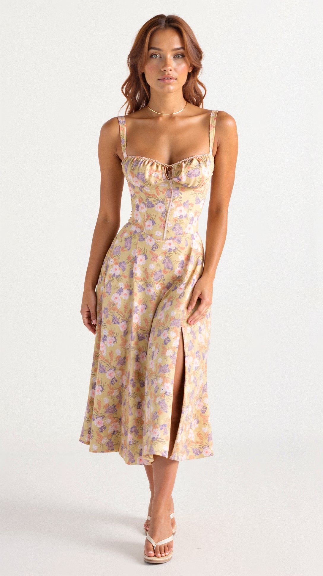 Cerene | Women’s Floral Midi Dress