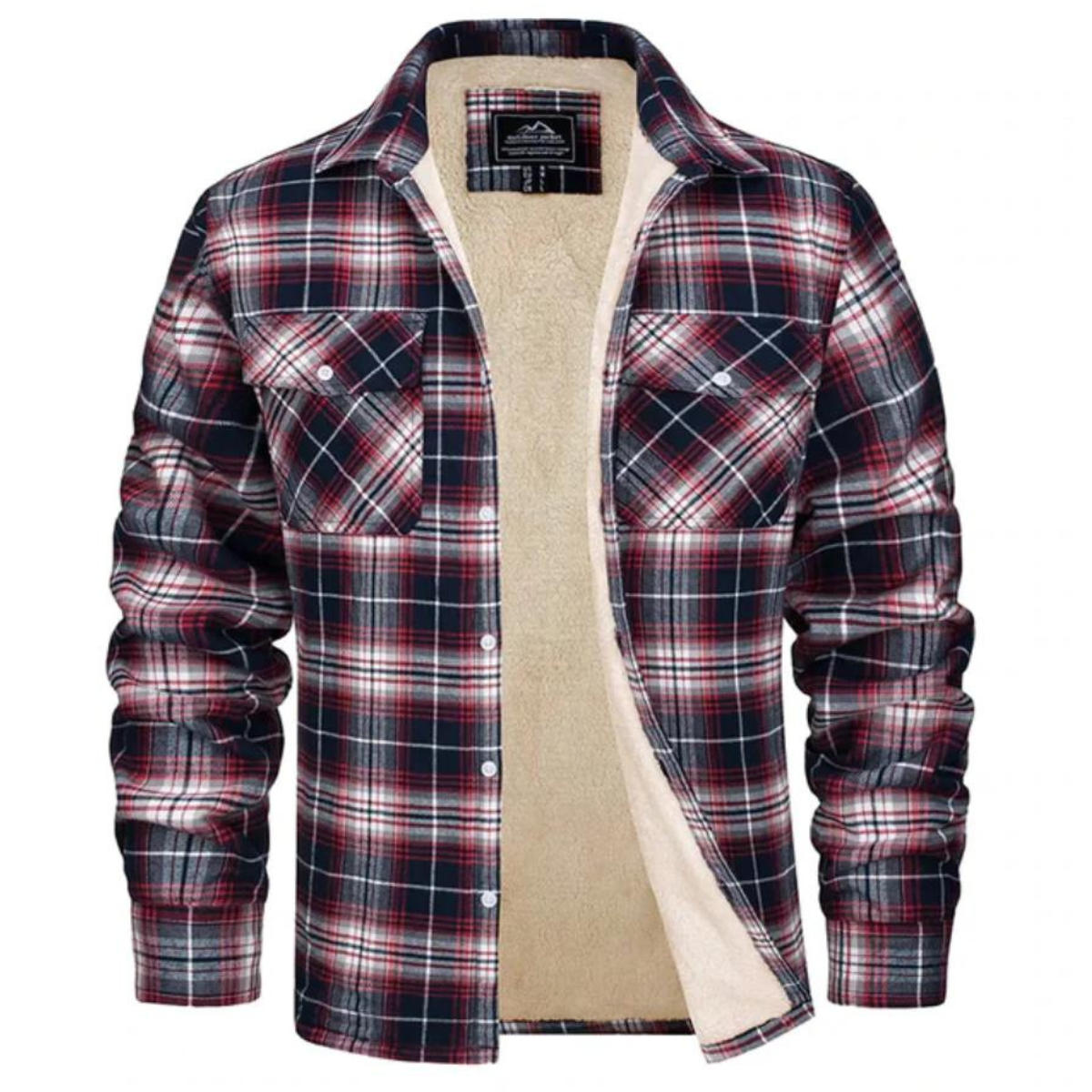 Heren Vest met Ruitpatroon en Fleece Voering - Image 6