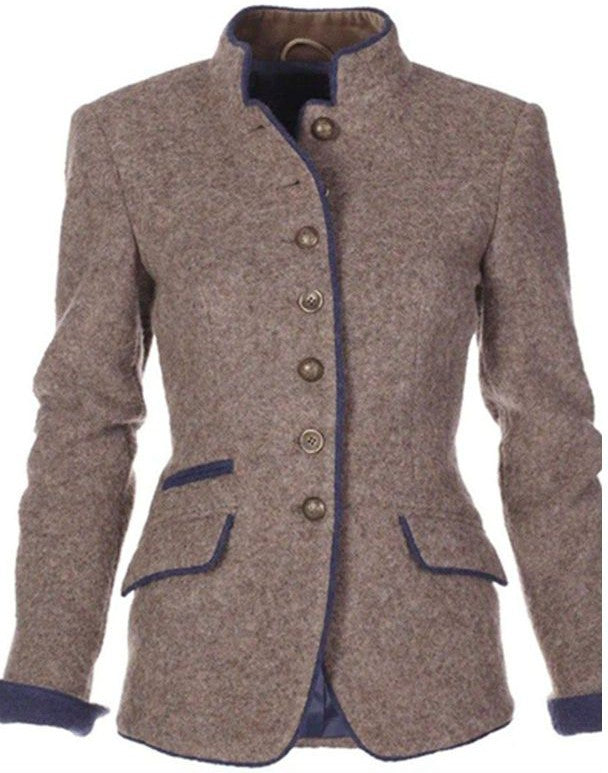 Dames Vest met Lange Mouwen en Kraagloos Design - Image 2