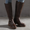 Women's Tall Buckle Boots with Block Heel