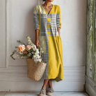 Women Casual Printed Linen Dress