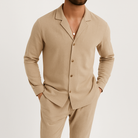 Men Linen Pajama Set 2 Piece Shirt Pants - Image 4