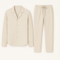 Men Linen Pajama Set 2 Piece Shirt Pants