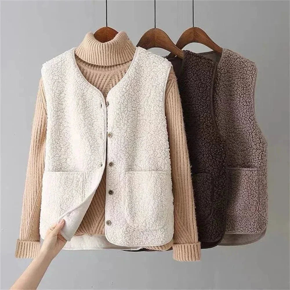 Women's button-down sleeveless vest - Image 8
