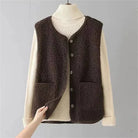 Women's button-down sleeveless vest - Image 2