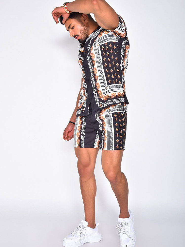 Men's Hawaiian Shirt and Shorts Set Tropical Two Piece Summer - Image 7