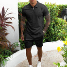 Men's Polo Shirt Shorts Matching Two Piece Summer Set - Image 3