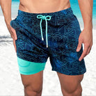 Men's Slim Fit Patterned Swim Shorts Liner