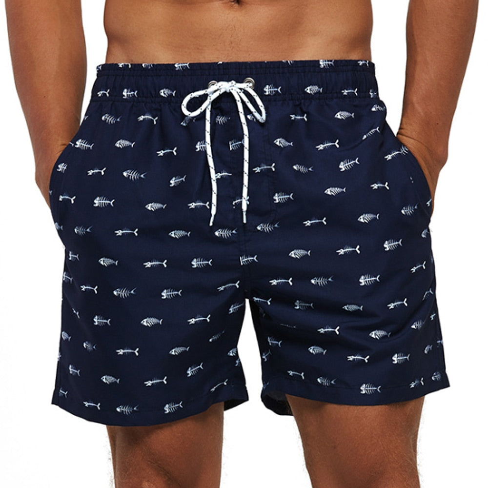 Men's Quick Dry Patterned Swim Trunks - Image 9
