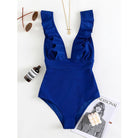 Women Boho One Piece Swimsuit Sexy Ruched Low Back - Image 17