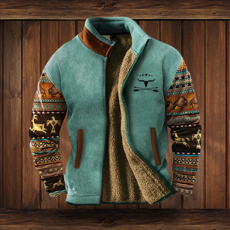 Heren Warme Teddy Vest met Rits en Vintage Ontwerp - Image 2