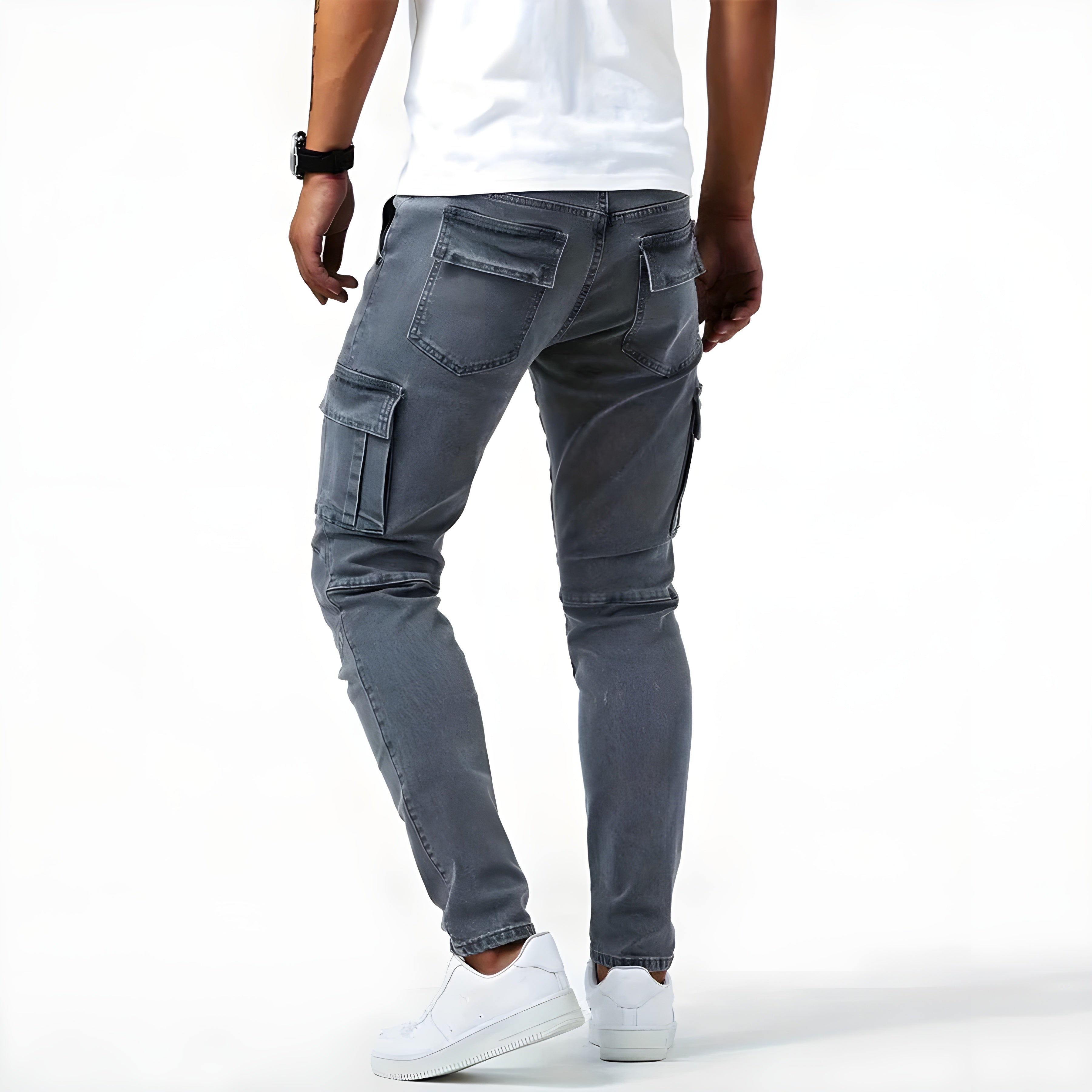 Men's Stretch Denim Cargo Pants - Image 6