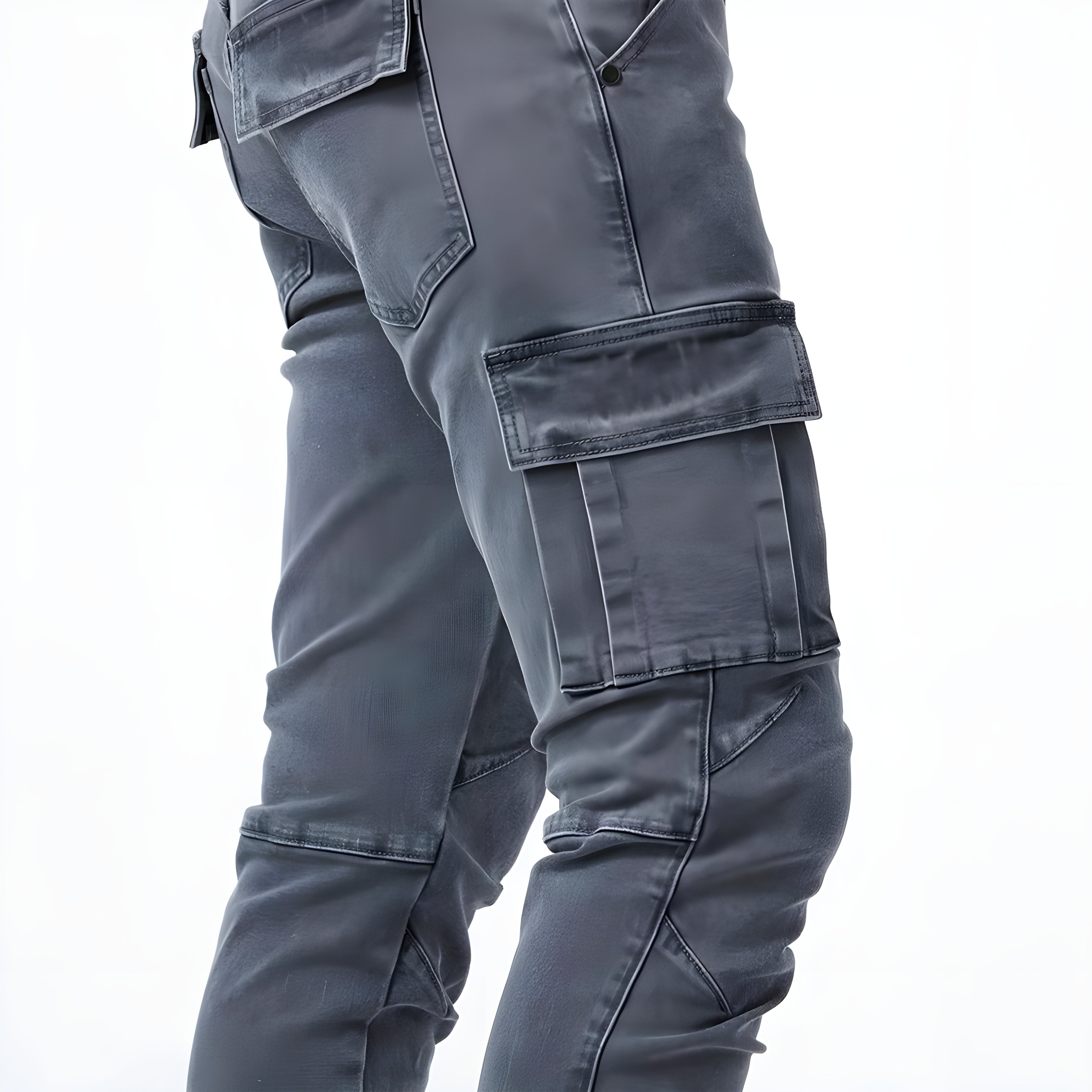 Men's Stretch Denim Cargo Pants - Image 3