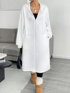 Women's Long Hooded Zip-Up Relaxed Fit Jacket - Image 10
