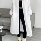 Women's Long Hooded Zip-Up Relaxed Fit Jacket