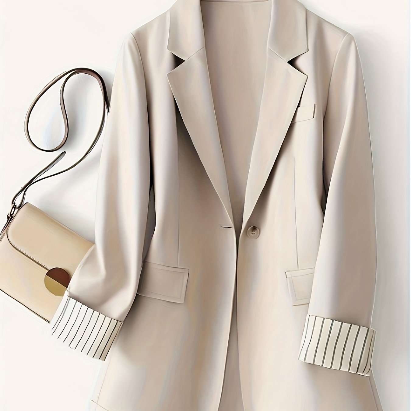 Women's Tailored Striped Cuff Blazer - Image 2