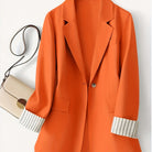 Women's Tailored Striped Cuff Blazer - Image 5