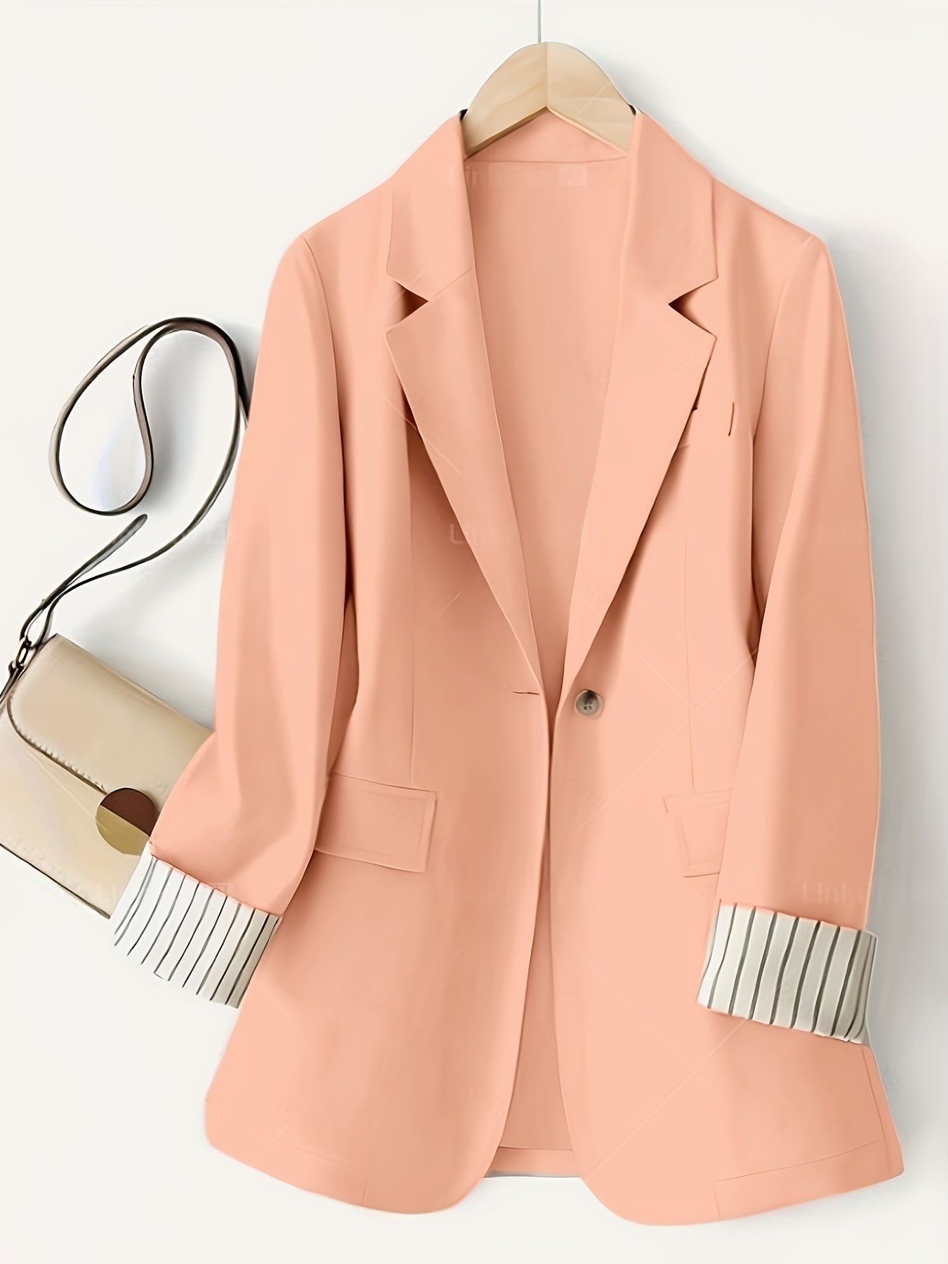 Women's Tailored Striped Cuff Blazer - Image 8