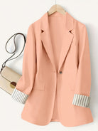Women's Tailored Striped Cuff Blazer - Image 8