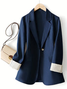 Women's Tailored Striped Cuff Blazer - Image 9