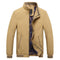 Men's Harrington Jacket with Stand Collar and Angled Pockets