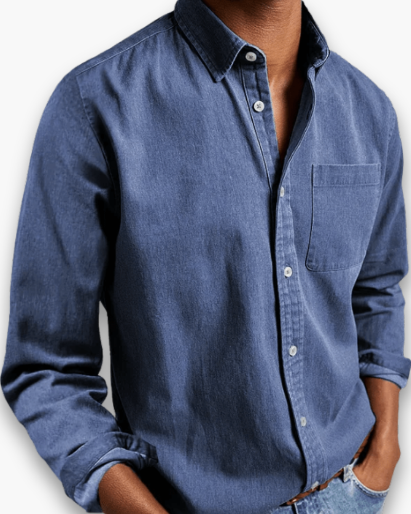 Men's Classic Versatile Button-Down Casual Shirt - Image 3