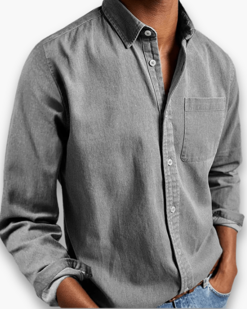 Men's Classic Versatile Button-Down Casual Shirt - Image 4
