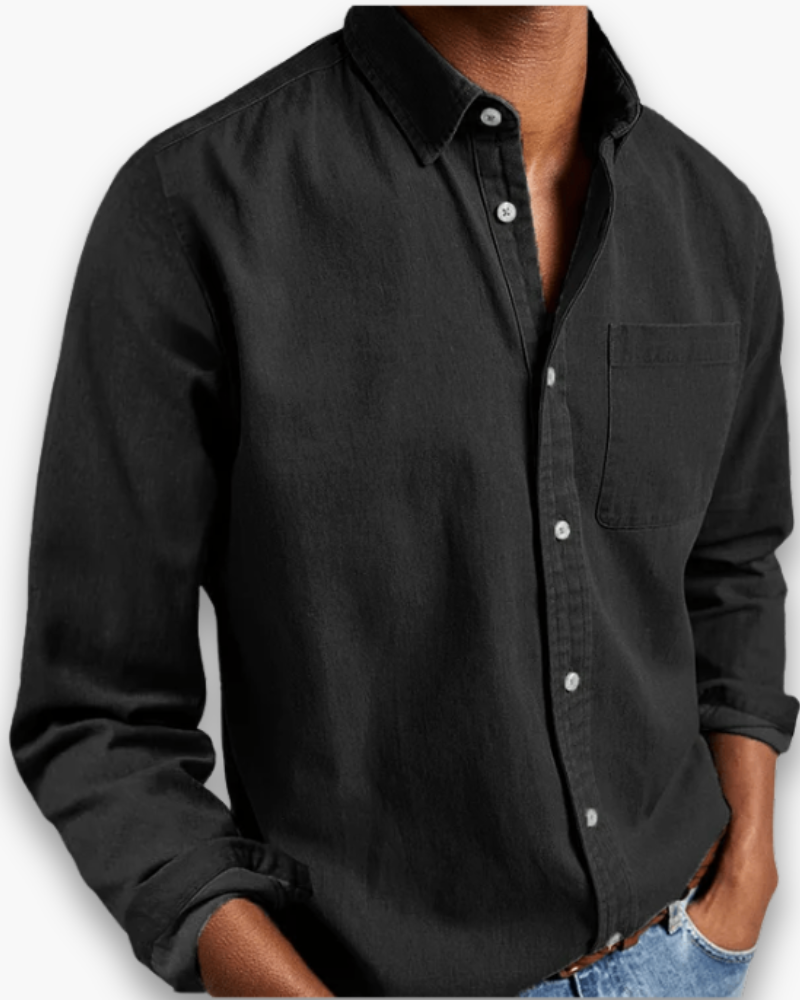 Men's Classic Versatile Button-Down Casual Shirt - Image 5