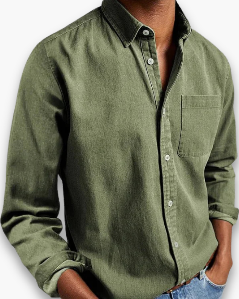 Men's Classic Versatile Button-Down Casual Shirt - Image 6