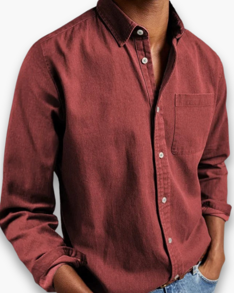 Men's Classic Versatile Button-Down Casual Shirt - Image 7