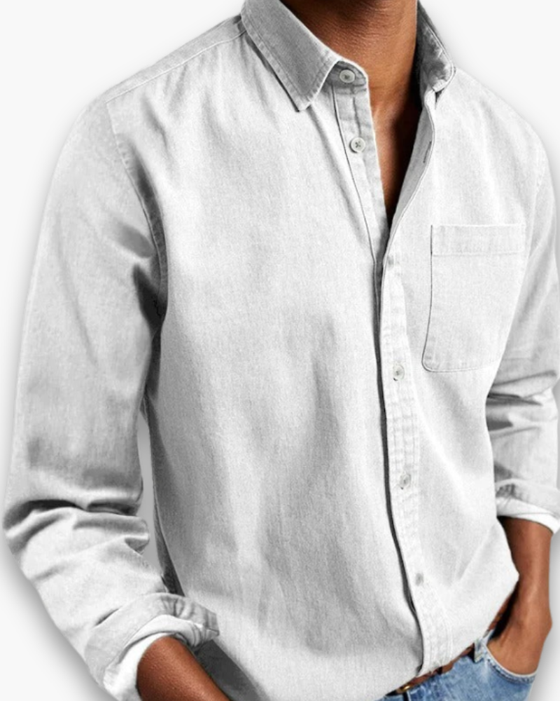 Men's Classic Versatile Button-Down Casual Shirt - Image 9