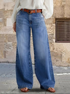 Women High Waisted Wide Leg Jeans Denim - Image 2