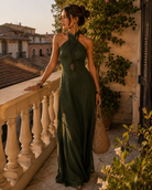 Women Halter Neck Boho Maxi Dress - Image 8