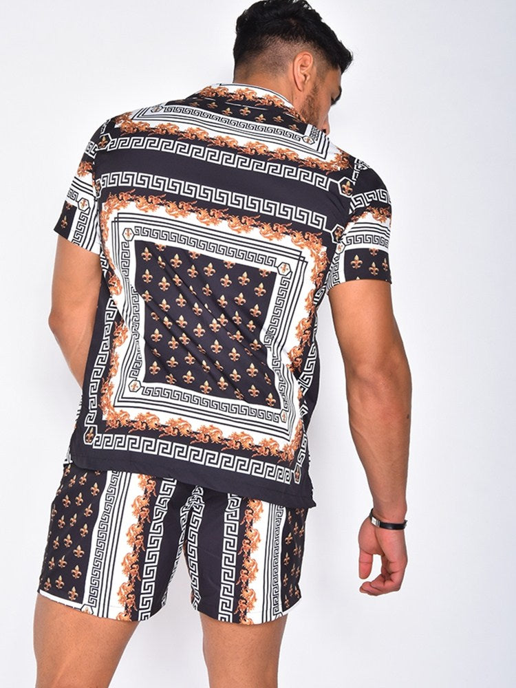 Men's Hawaiian Shirt and Shorts Set Tropical Two Piece Summer - Image 9
