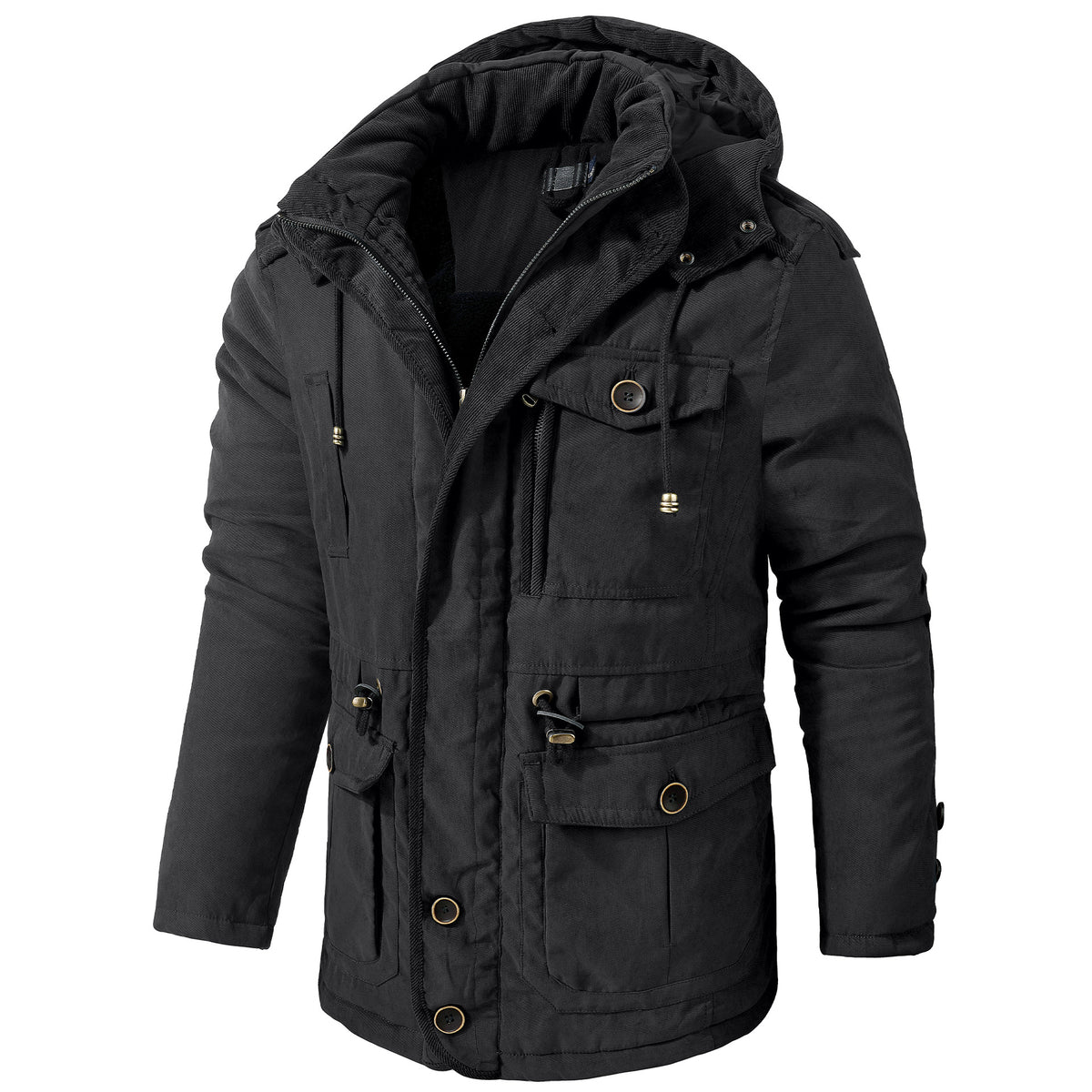Men's Hooded Water-Resistant Insulated Parka Jacket