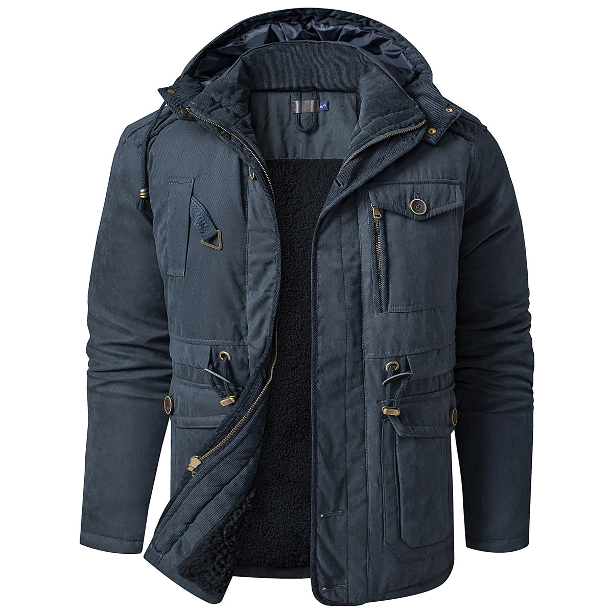 Men's Hooded Water-Resistant Insulated Parka Jacket