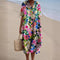 Women Floral Summer Dress V Neck