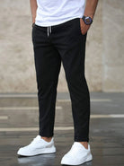 Men's Elastic Waist Stretch Casual Pants - Image 4
