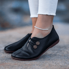 Women's Wide Toe Box Faux Leather Barefoot Shoes Flexible - Image 3