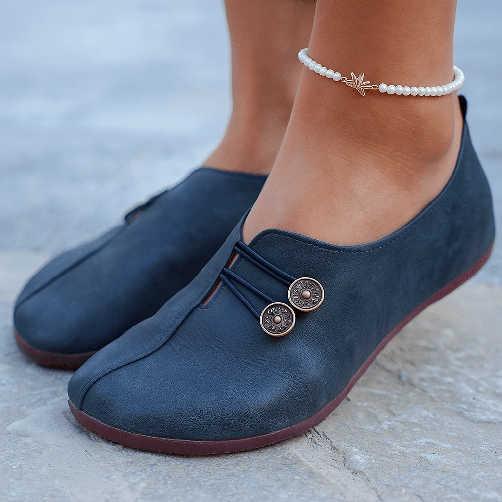 Women's Wide Toe Box Faux Leather Barefoot Shoes Flexible - Image 4