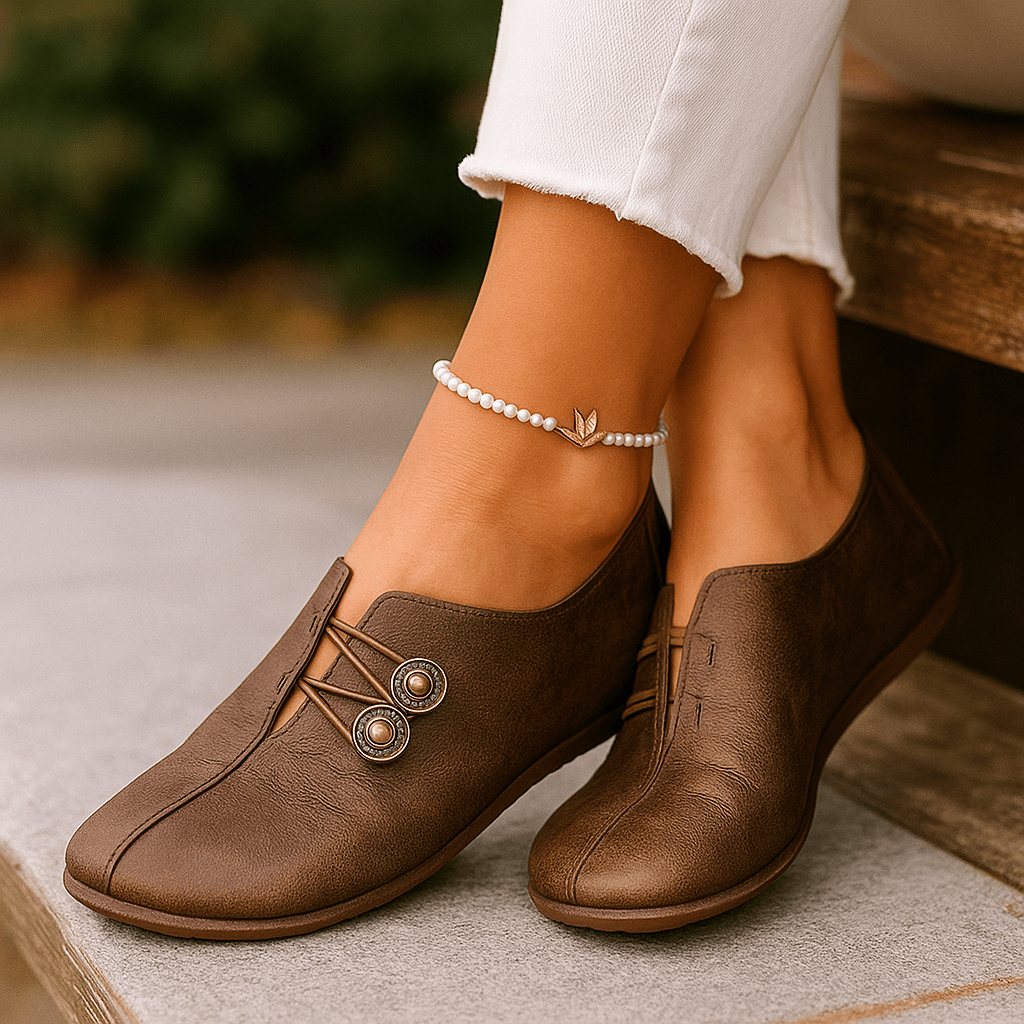 Women's Wide Toe Box Faux Leather Barefoot Shoes Flexible - Image 7