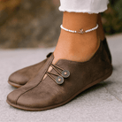 Women's Wide Toe Box Faux Leather Barefoot Shoes Flexible