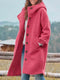 Cappotto da donna con cappuccio, abbottonatura frontale e tasche