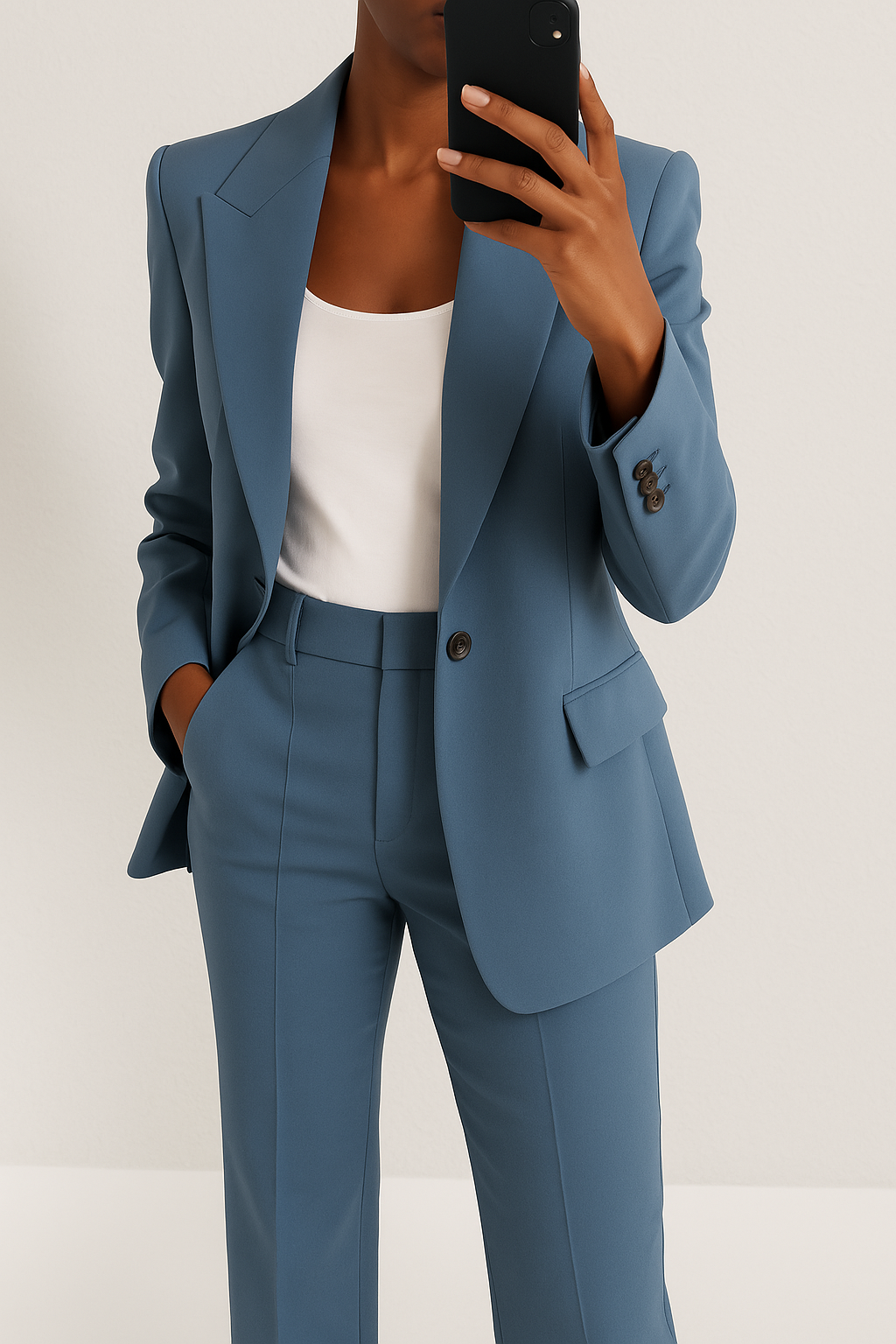 Women Tailored Two-Piece Suit Set - Image 6