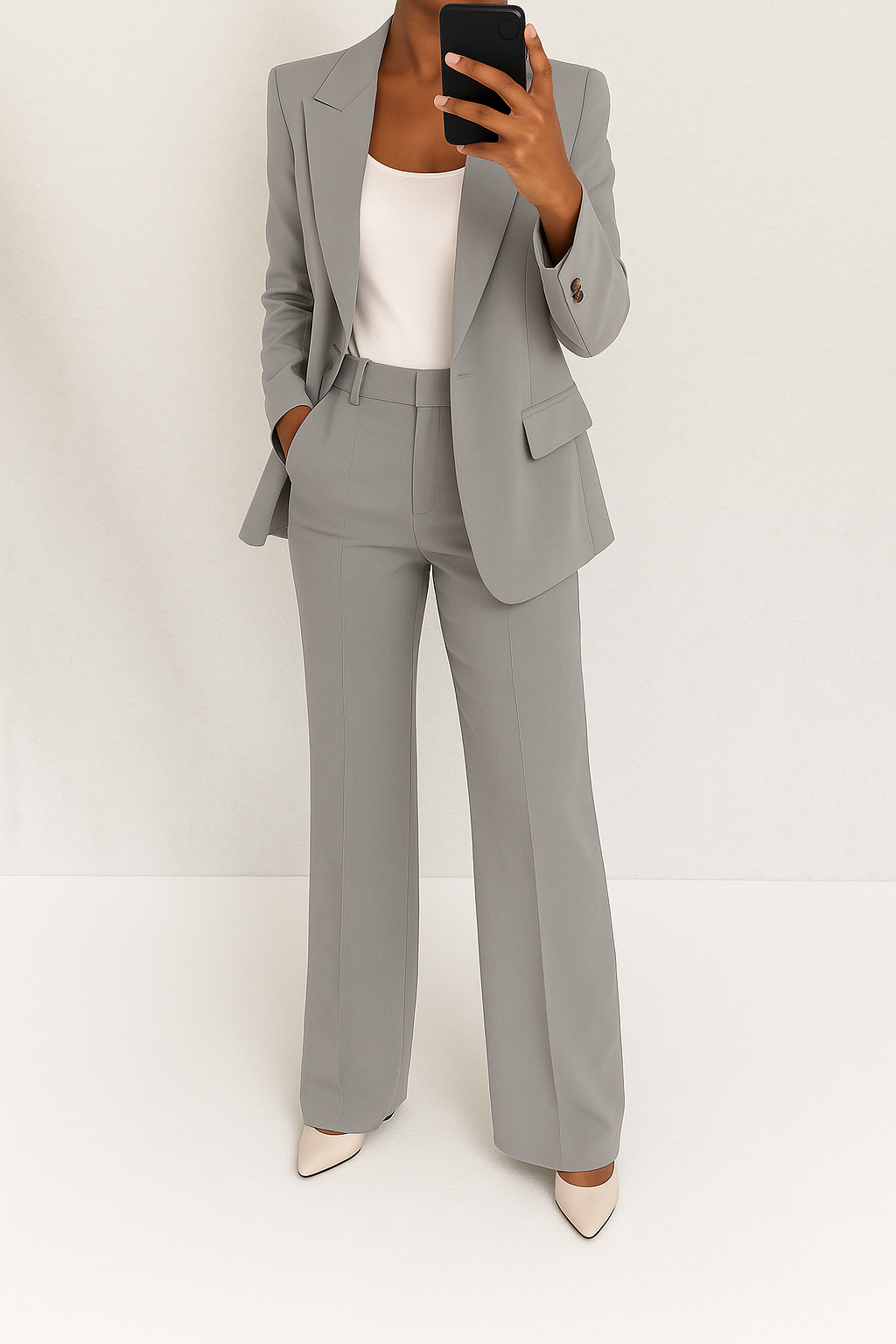 Women Tailored Two-Piece Suit Set